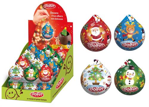 SFERE DI CIOCCOLATO NATALIZIE GR.30x24 DOLFIN cod.2451