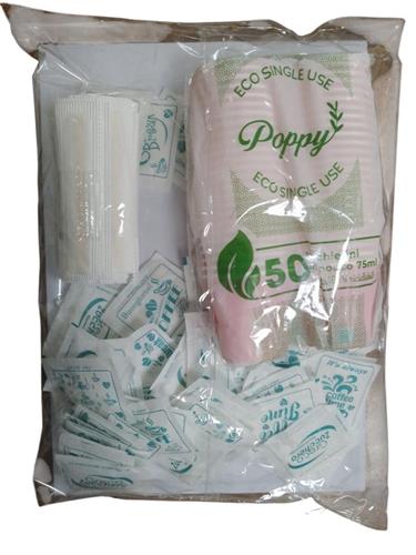 KIT ECO POPPY x CAFFE' PZ.50 GRECO ZUCCHERO