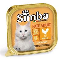 SIMBA GATTO PATE' POLLO VASCHETTA GR.100x32