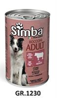 SIMBA CANE BOCCONI LATTA MANZO GR.1230x12