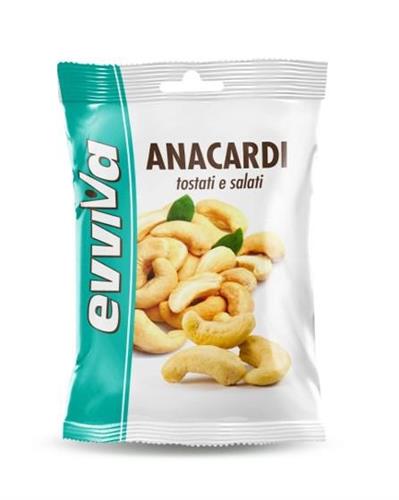 ANACARDI TOSTATI E SALATI GR.25x24 pz. EVVIVA