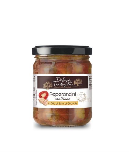 DELIZIE TRADIZ.PEPERONCINI AL TONNO O.S.gr.212x12 pz.